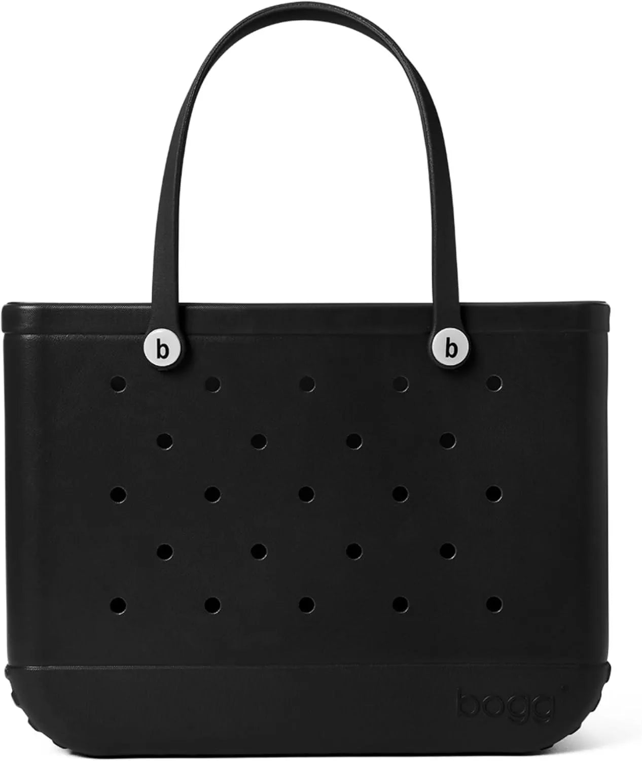 BOGG BAG – Tote for Beach, Pool, Boat, Sports – All Purpose EVA – White Buttons(Lbd Black)