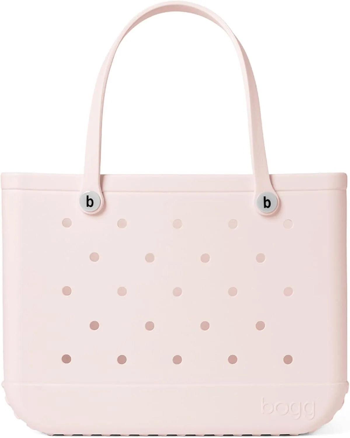 BOGG BAG – Tote for Beach, Pool, Boat, Sports – All Purpose EVA – White Buttons(Petal Pink)