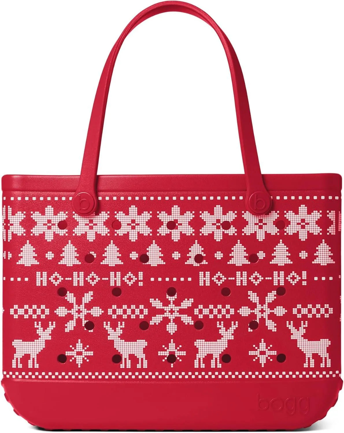 BOGG BAG Durable, Washable, Tip-proof – Beach, Pool, Boat, Work, Sports(Ugly Sweater – Red)