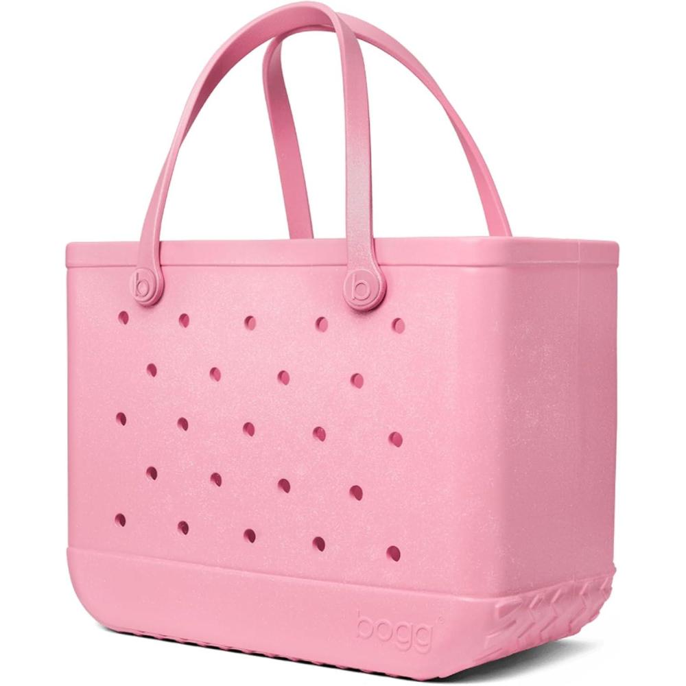 BOGG BAG Original Large Tote – 19” x 14” x 9” – Durable, Washable, Tip-proof – Beach, Pool, Boat, Work, Sports(Bubblegum Shimmer)