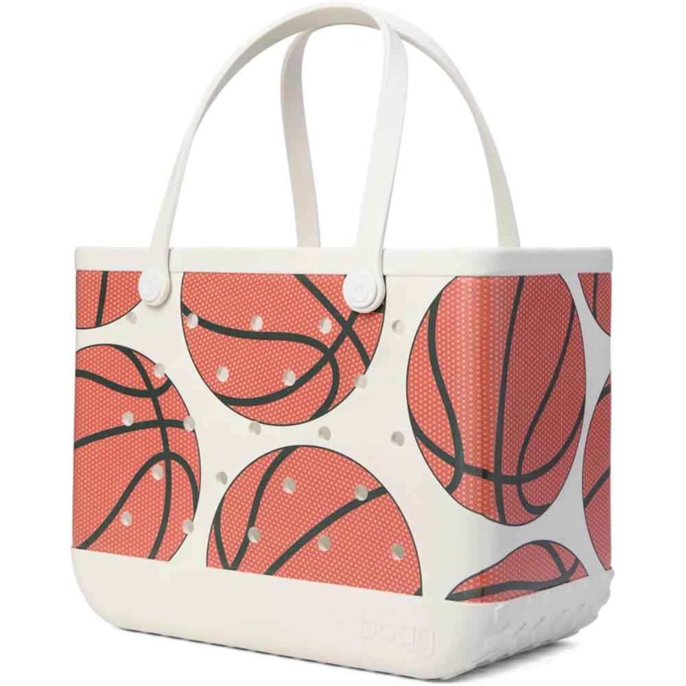 BOGG BAG Original Large Tote – 19” x 14” x 9” – Durable, Washable, Tip-proof – Beach, Pool, Boat, Work, Sports(Hoop Dreams)
