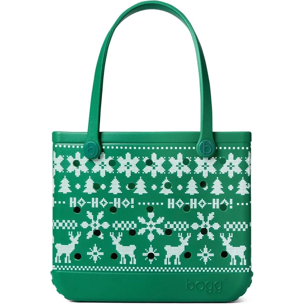 BOGG BAG Durable, Washable, Tip-proof – Beach, Pool, Boat, Work, Sports(Ugly Sweater – Green)