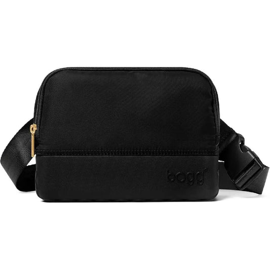 BOGG BAG – Belt Bag – I Lilac You a Lot – Small Crossbody Bag – 9in L x 3in W x 7in H – Zip Closure with Adjustable Strap – Durable Nylon Fanny Pack(LBD Black)