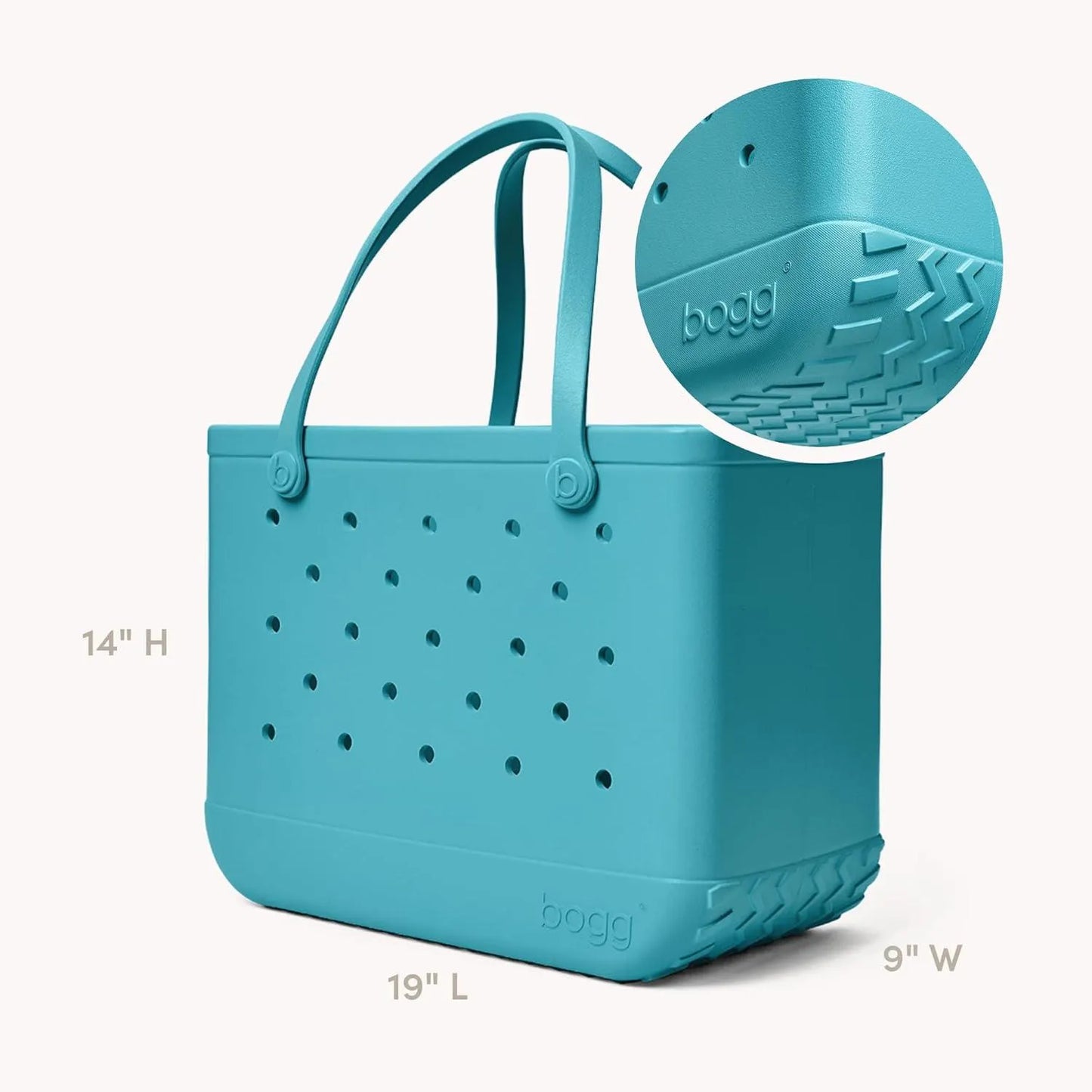 BOGG BAG Original Tote – Durable, Washable, Tip-proof – Beach, Pool, Boat, Work, Sports(Turquoise and Caicos)
