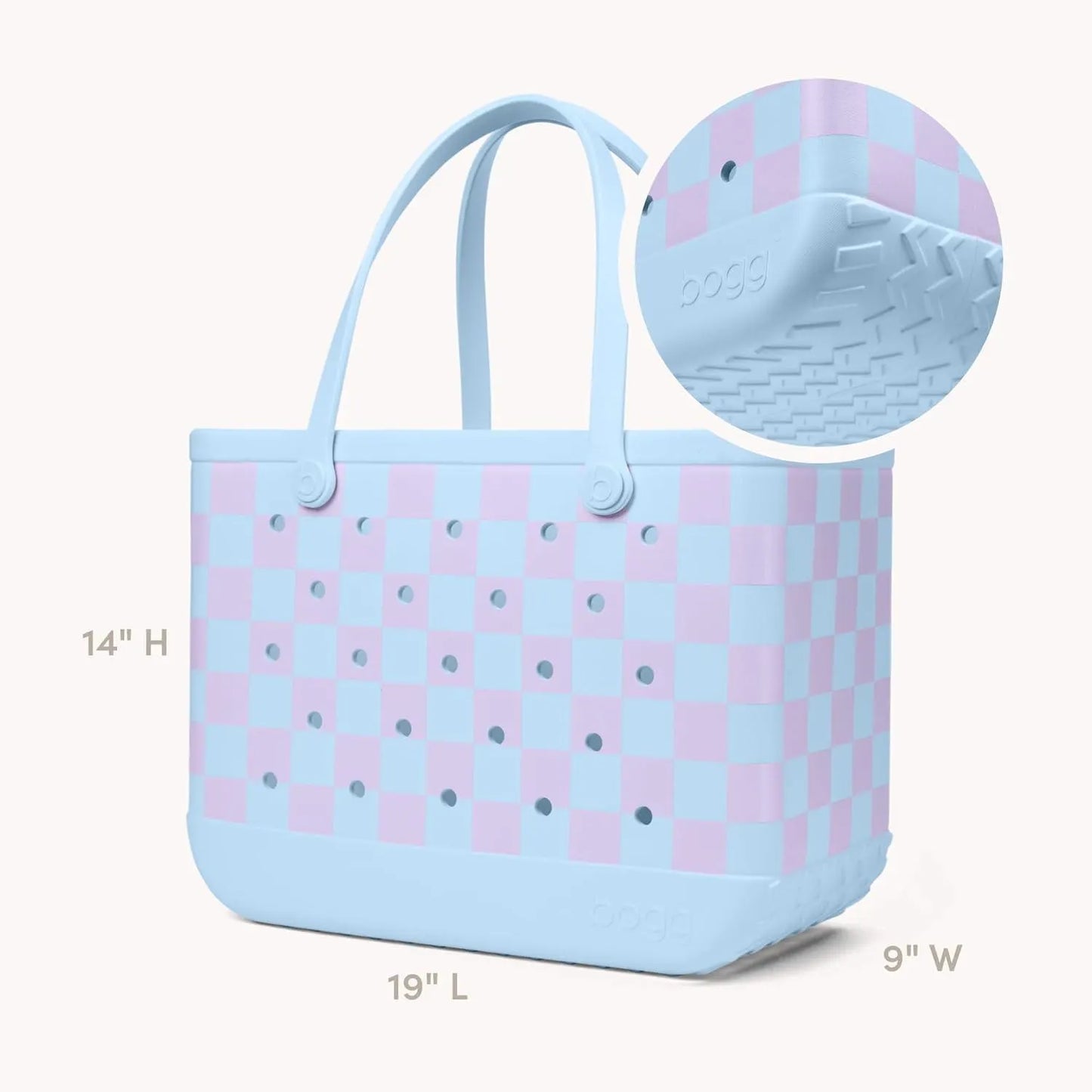 BOGG BAG Original Tote – Durable, Washable, Tip-proof – Beach, Pool, Boat, Work, Sports(Checker Out)