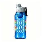 Cute Floral Print Straw Water Bottle For Girls Daily Use