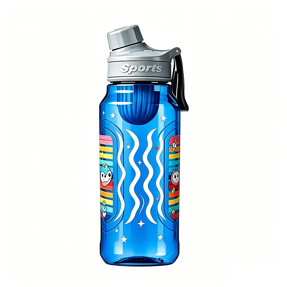 Cute Floral Print Straw Water Bottle For Girls Daily Use Cute Floral Print Straw Water Bottle For Girls Daily Use - Image 1